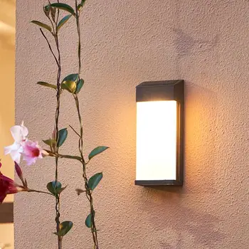 Yeni Buzlu Cam Güneş Duvar Lambası dış mekan Avlu Villa Bahçe Dekorasyon Peyzaj Atmosfer su geçirmez LED Gece Lambası