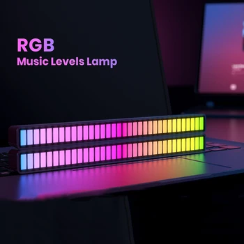 YENİ led ışık RGB ses çubuğu müzik app kontrol pikap ses aktif ritim ışıkları renk masa ortam lambası estetik odası dekor