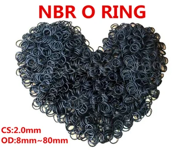 Siyah O Ring Conta CS 2mm OD 5mm~150mm NBR Otomobil Nitril Kauçuk Yuvarlak O Tipi Korozyon Yağa Dayanıklı Conta Yıkayıcı