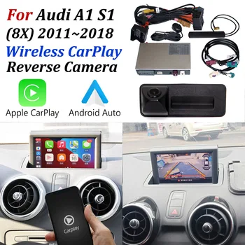 Audi için A1 S1 8X2011~2018 Kablosuz Apple CarPlay Android Otomatik Ayna Araba Oyun Destekleyen HD Ön Arka Görünüm Reversing Kamera