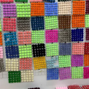 2021 Renkler 25 Adet 5cm Ponponlar Vizon Kürk Topları Dikiş Örme Anahtarlık Eşarp Ayakkabı Şapka Kürk DIY El Sanatları saç aksesuarları