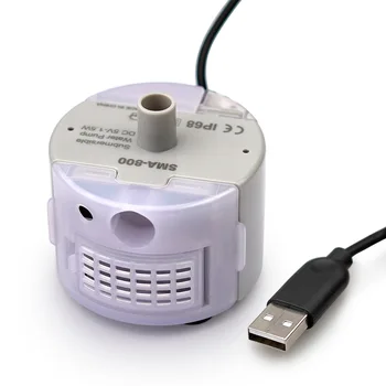 SMA-800 USB Su Pompası mini DIY Kediler Pet içme çeşmesi Filtre Düşük Gürültü fırçasız motor Dalgıç Pompa DC 5V / 1A 40cm 160L