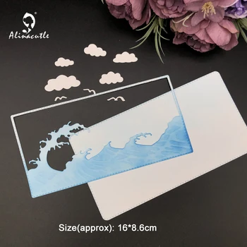 Alınacutle Metal Kesme Cut Kalıplar Mini İnce Deniz Dalga Bulutlar Scrapbooking Kağıt Zanaat El Yapımı Albümü Kart Yumruk Sanat Bıçak Kalıp