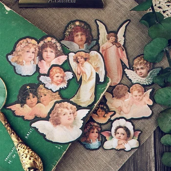 Önemsiz Dergisi Vintage küçük melek çıkartmalar DIY scrapbooking albümü cep telefonu günlüğü mutlu planı dekoratif çıkartmalar