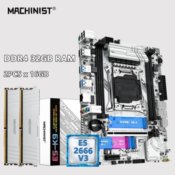 Makinist Kiti X99 LGA 2011-3 Anakart Seti Xeon E5 2666 V3 CPU İşlemci ve DDR4 2 adet*16gb RAM Bellek Combo