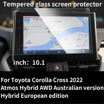 Corolla Cross 2022 için GPS Navigasyon Ekran Temperli Cam Koruma Filmi Oto İç Aksesuarları Çizikler Önlemek