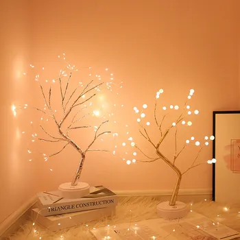Yapay çiçek şube lamba peri Led gece ışıkları Noel ağacı süslemeleri ev düğün için yeni yıl tatil ışıkları dekor