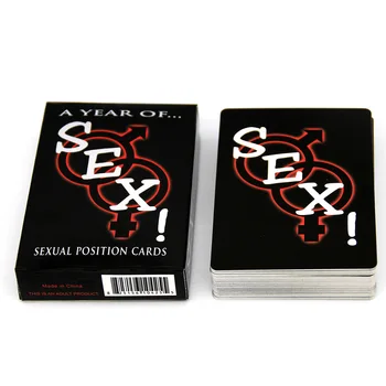 Komik Cinsel pozisyonlar oyun kağıdı kartları Bir Yıl Seks Yetişkin seksi oyun kartları setleri çift oyunu seks pozisyon