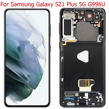 Küçük Nokta Samsung Galaxy S21 Artı Ekran LCD Orijinal Amoled Ekran Çerçeve İle S21 + 5G SM-G996B G996U LCD Dokunmatik Ekran