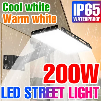 200W sokak ışıkları dış duvar lambası Focos LED projektör bahçe ışıkları 220V su geçirmez Spot Avlu peyzaj aydınlatma