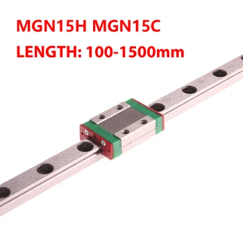 CNC Parçaları MGN15 350 400 450 500 800 900 1000mm Minyatür Lineer Raylı Slayt 1 adet MGN Lineer Kılavuz + 1 adet MGN15H veya MGN15C Arabası