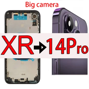 Xr 14 Pro Arka DIY arka kapak Konut Pil İçin Orta Çerçeve Değiştirme XR Gibi 14 Pro Konut XR kadar iPhone 14 Pro