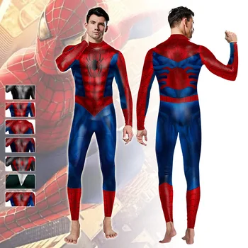 Marvel Süper Kahraman Cosplay Kostüm Erkekler Örümcek adam Tam Bodysuit Karnaval Cadılar Bayramı Kostümleri Parti