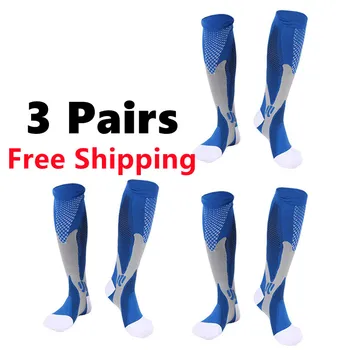 3 Pairs varis çorabı için Kadın Erkek 20-30 mmHg Rahat Anti Yorgunluk Atletik Tıbbi Hemşirelik Spor Koşu Çorap