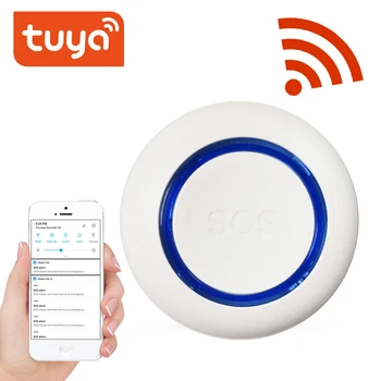 Tuya Akıllı WiFi SOS panik butonu Dahili Pil, alarm yaşlı / hamile kadınlar / çocuklar, USB şarj anında bildirim