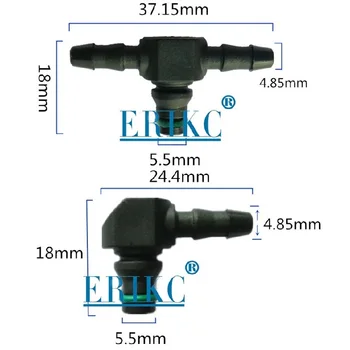 ERIKC Yakıt Enjektörleri Dönüş Yağı Geri Akış boru konnektörü L T Tipi konnektör Bosch 0445110# Serisi Enjektör 10 adet / torba
