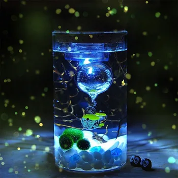 Sıcak yaratıcı renkli 12cm cam şişe kavanoz led teraryumlar dilek şişesi gece lambası akvaryum camı şişe gece lambası#264311