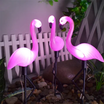 LED açık güneş Flamingo ışık Bahçe Su Geçirmez Bahis çim ışığı Ev Otomatik açık / KAPALI Yard peyzaj Lambası yolu dekorasyon