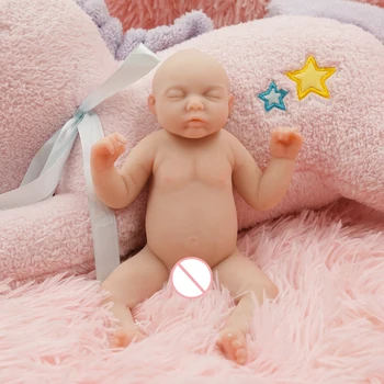 CUAİBB 27 cm Tam Silikon Bebek Bebek Gerçekçi Mini Yeniden Doğmuş Bebek Gerçekçi Bebek Oyuncak Çocuk Doğum Günü noel hediyesi