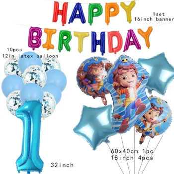 Santiago Çocuk Folyo Balon Deniz Macera Oyunu Doğum Günü Partisi Dekor Malzemeleri 32 inç Numarası Balon Seti Bebek Duş çocuk oyuncağı Hediye