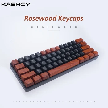 Kashcy ahşap mekanik klavye için klavye gülağacı katı ahşap keycaps boşluklu Esc Kiraz mx OEM