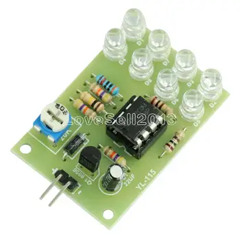 12V nefes ışık LED yanıp sönen lamba parçaları elektronik DIY modülü LM358 çip