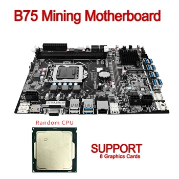 B75 Madencilik Anakart 8 USB 3.0 PCIE X16 PCI-E 16X LGA 1155 Rastgele CPU DDR3 SATA mSATA Bitcoin BTC ETH Madenci