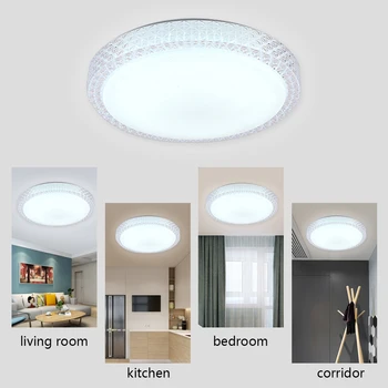 люстра потолочная AC 220V Kristal Avize LED tavan ışıkları Tavan 48W Kısılabilir 3 Renk Tavan yatak odası için lamba Banyo