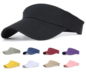 Spor güneş şapkaları Tenis Kapaklar Kadın Şapka erkek Ayarlanabilir Pamuk Vizör UV Koruma Kapağı Üst Boş Tenis Golf Koşu Güneşlik Şapka