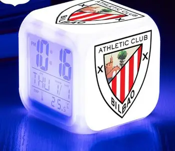 La Liga Futbol Takımı / Kulübü LED Çalar Saat Dijital İzle Atletik Futbol Kulübü 7 Renk Chaning Saat Çocuk Noel Hediyeler Oyuncak