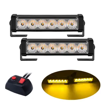 2x4 / 2x6 LED acil elektronik flaş ışık araba Grille flaş uyarı ışıkları bar uyarı lambası 12 V LED sinyal aydınlatma