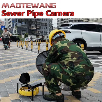 MAOTEWANG Kanalizasyon Boru Muayene Kamera ile Kanalizasyon Drenaj Endüstriyel Endoskop IP68 5600MHA Pil 4.3 inç IPS monitör