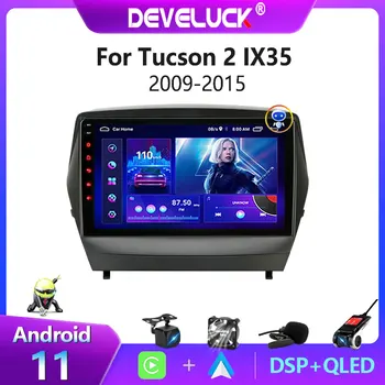 Android 11 2 Din Araba Radyo Multimedya Video Oynatıcı Hyundai IX35 Tucson 2 2009-2015 Navigasyon GPS Otomatik DVD CarPlay Stereo FM