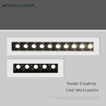 Hiçbir Titrek Modern LED gömme aydınlatma 20 W 10 W hat lambası 85-265 V LED Tavan Spot ışığı kapalı arka plan ışıkları