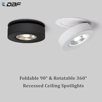 [DBF]Açı Ayarlanabilir LED Tavan gömme aydınlatma 360 Derece Dönebilen 3W 5W 7W 10W Tavan Spot ışık 3000K / 4000K / 6000K 220V