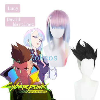 Anime Cyberpunk Edgerunners Cosplay Lucy David Martinez Cosplay Peruk İsıya Dayanıklı Saç Cyberpunk: Edgerunners Parti Peruk
