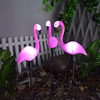 Led Flamingo su geçirmez güneş çim ışığı açık hava bahçe dekorasyonu ışık bahçe zemin döşeme peyzaj ışıkları ile dış dekor ışık