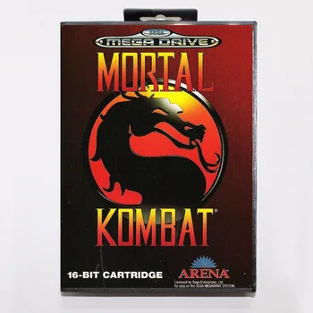 Mortal Kombat Oyun Kartuşu 16 bitlik MD Oyun Kartı İçin Perakende Kutusu İle Sega Mega Sürücü Genesis