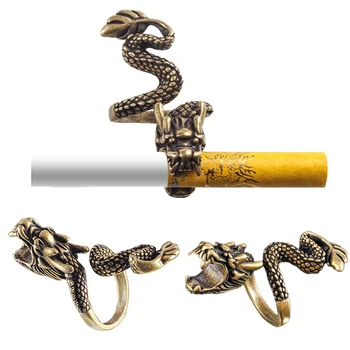 Sigara Tutucu Ejderha Halka Raf Metal Sigara İçen Parmak Klip el rafı Tütün Sigara Sigara Ot Aksesuarları Gadget Erkekler Hediye