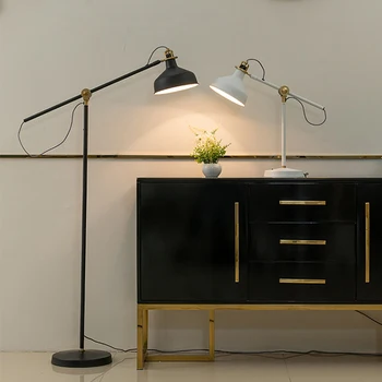 Iskandinav tasarım yaratıcı LED zemin lambası oturma odası kanepe çalışma dikey yatak odası basit okuma zemin lambası
