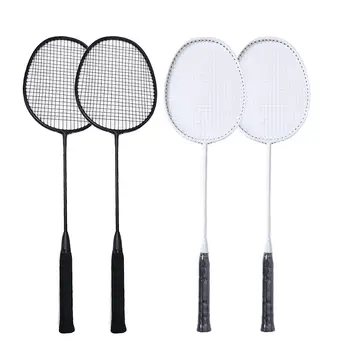 2 Adet Profesyonel Badminton Raketleri Seti Açık Tenis Öğrenci Kadınlar ve Erkekler için Yeni Başlayanlar