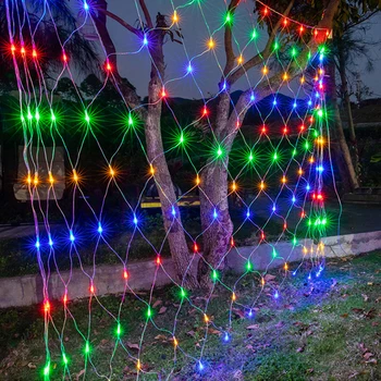 1. 5x1. 5M 3x2M 6x4M led ağ Örgü Dize su geçirmez açık alan aydınlatması Bahçe Noel Düğün Parti Pencere Perde ağ ışıklandırma Garland