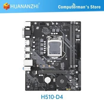 HUANANZHI H510 D4 M-ATX Anakart Intel LGA 1200 Desteği 10 11 nesil DDR4 2400 2666 2933MHz 64G M. 2 NVME SATA3. 0 USB3. 0
