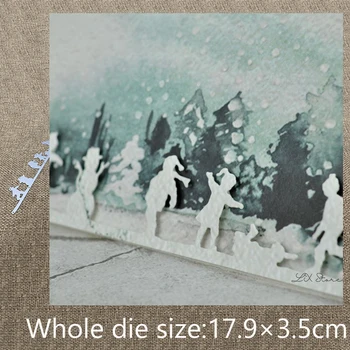 XLDesıgn Zanaat Metal Kesme Kalıp kesim ölür oynayan çocuklar kar dekorasyon karalama defteri Albümü Kağıt Kartı Zanaat Kabartma kalıp kesim