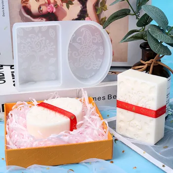 Batı Sanat Bitki Desen Sabun Mum Kalıp DIY El Yapımı Silikon sabun kalıbı Alçı Araçları 3d El Sanatları sabun kalıpları Yapma Hediye