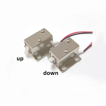 12V Mini Solenoid Elektromanyetik Elektrik Kontrol Push-Pull Dolap Çekmece Kapı Elektrikli Kilit Paslanmaz