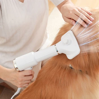 Taşınabilir 4-in-1 Pet Saç Kurutma Makinesi Ev Köpek bakım tarağı Fırça Ayarlanabilir Hız Sıcaklık Kedi Köpek Düşük Gürültü Saç Kurutma Makinesi
